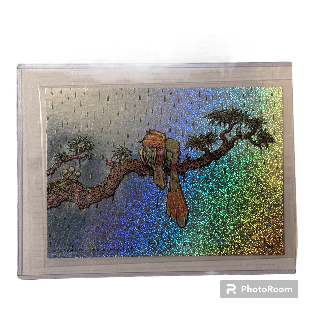 Couple of Birds in the rain - Spusta - Sparkle foil