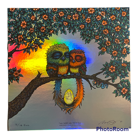 Two Birds & Their egg- Full size -Foil- Spusta